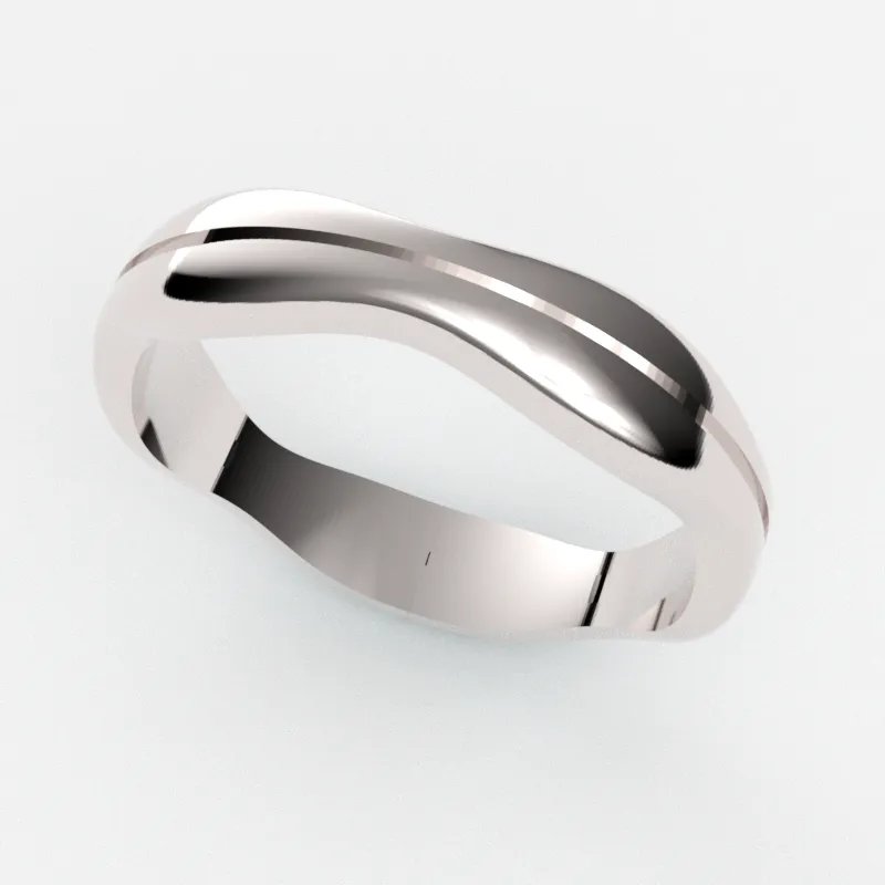 結婚指輪 365-020（クロス・彫りライン）