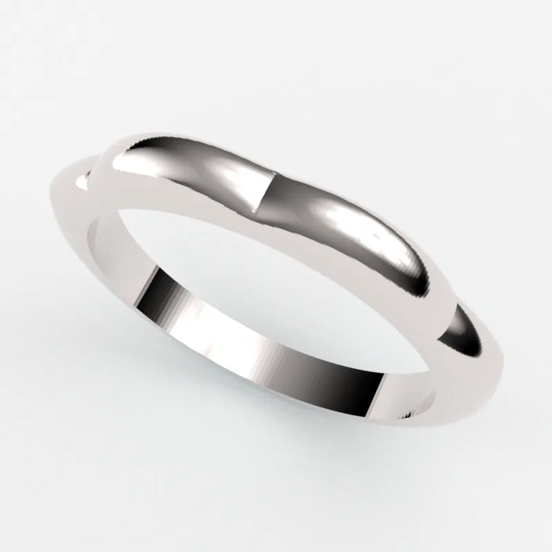 結婚指輪 365-041（ゆるやかなウェーブ・鏡面仕上げ）