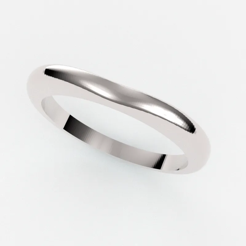 結婚指輪 365-090（ゆるやかなウェーブ・鏡面仕上げ）